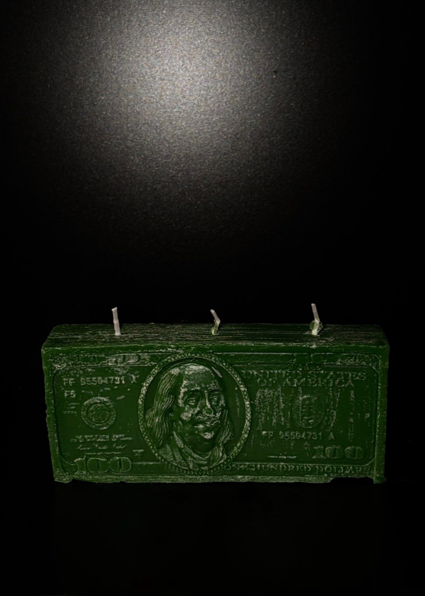 100 Dollar Bill Candle